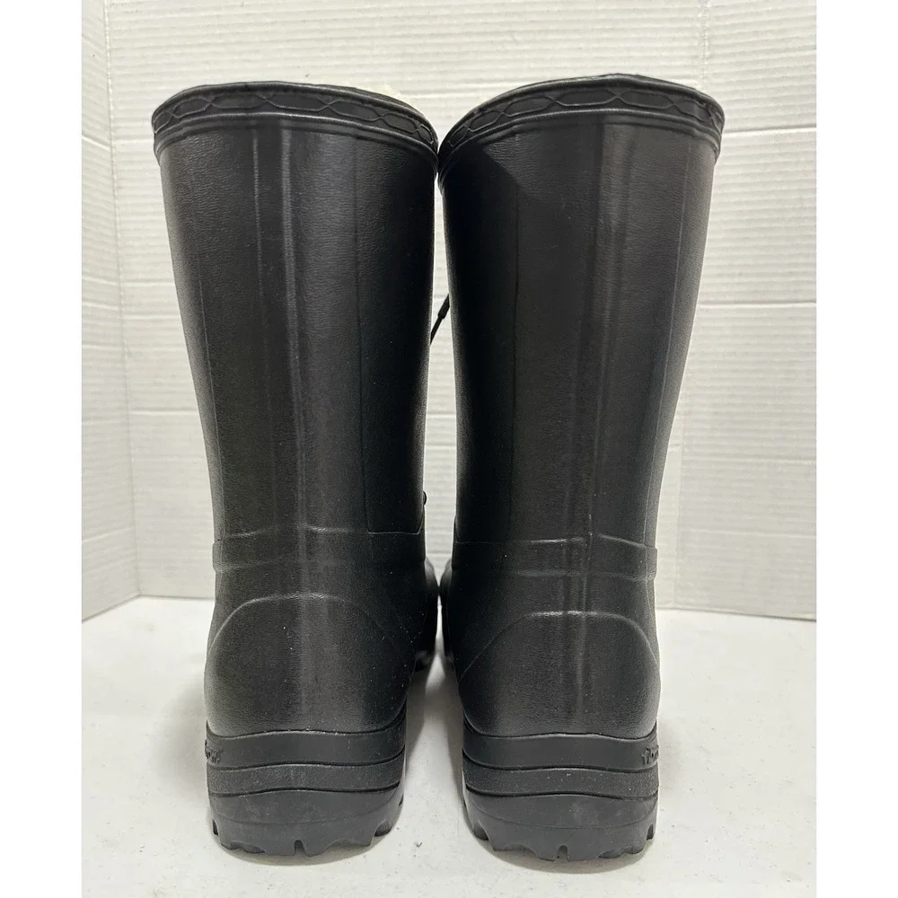 Hunter Boots Mens Size Us12M Black Rubber Fleece Lined Winter Snow Rain Vibram